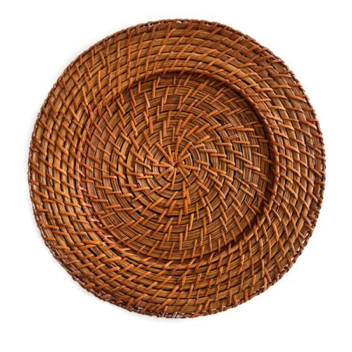 Aurelia, woven rattan charger plate