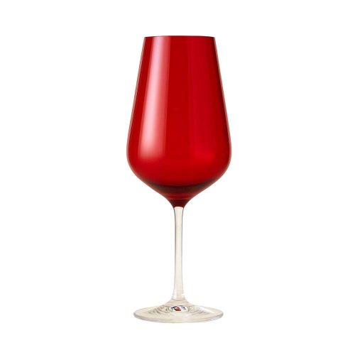 Bohemian Bloom, red wine glass, ruby red colour
