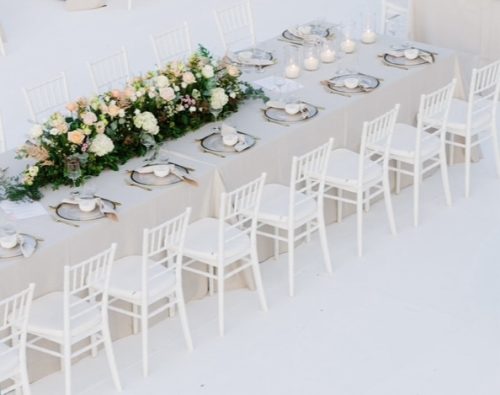 Gala-sb long tablecloth, Jacquard weaving two-ply cotton, sage beige colour