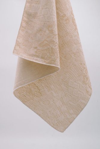 Lace, jacquard woven floral pattern (double face) nude colour, dinner napkin