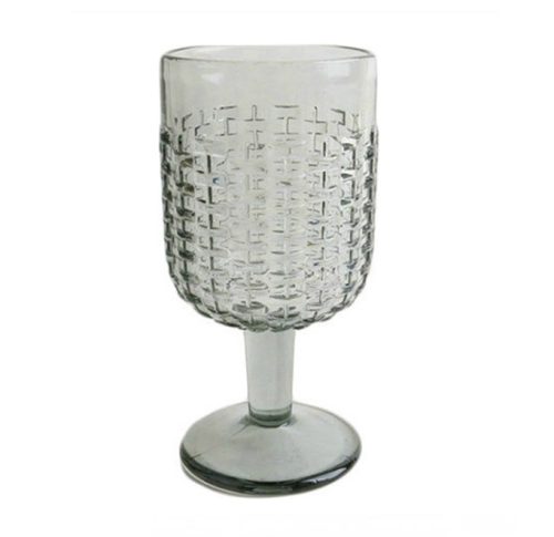 Lara Grey weaving glass goblet