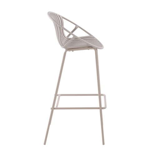 Nadin pp bar stool, off white colour-UV protection