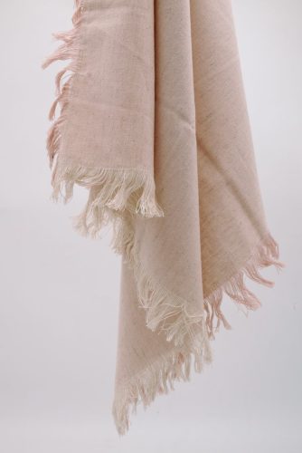 Principal-p, cotton-linen, powder pink colour with fringes, dinner napkin