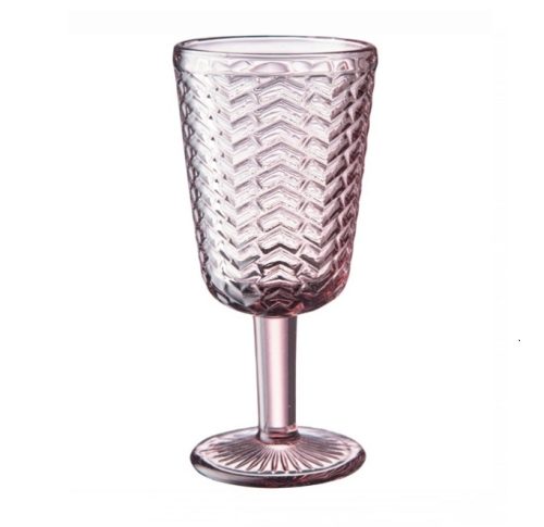 Waves purple wine glass goblet