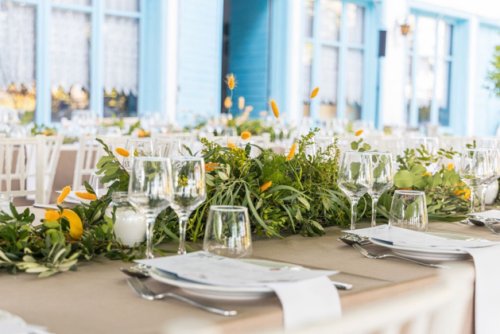 Gala-lm long tablecloth, Jacquard weaving two-ply cotton, light mocha colour